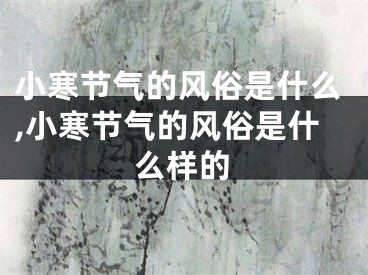 小寒节气的风俗是什么,小寒节气的风俗是什么样的