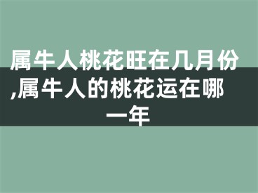 属牛人桃花旺在几月份,属牛人的桃花运在哪一年