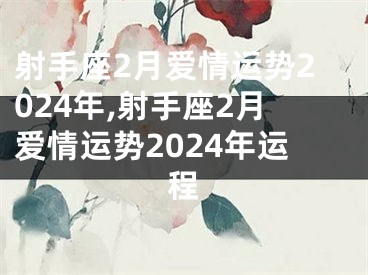 射手座2月爱情运势2024年,射手座2月爱情运势2024年运程