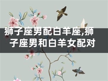 狮子座男配白羊座,狮子座男和白羊女配对