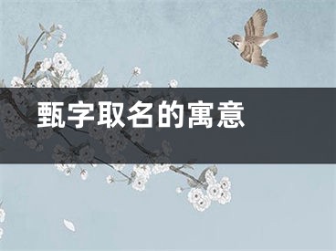  甄字取名的寓意 