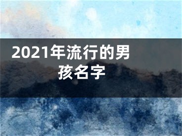  2021年流行的男孩名字 