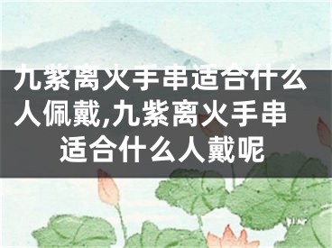 九紫离火手串适合什么人佩戴,九紫离火手串适合什么人戴呢