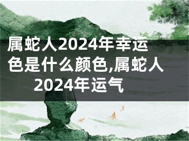 属蛇人2024年幸运色是什么颜色,属蛇人2024年运气