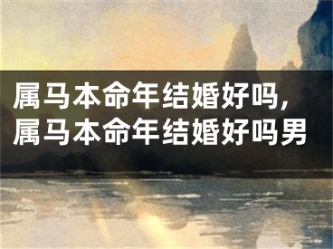 属马本命年结婚好吗,属马本命年结婚好吗男