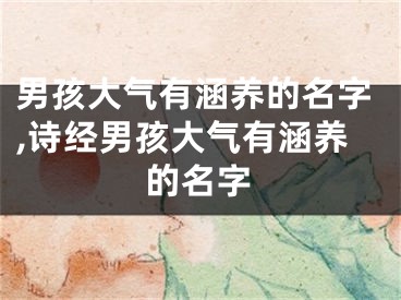 男孩大气有涵养的名字,诗经男孩大气有涵养的名字