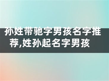 孙姓带驰字男孩名字推荐,姓孙起名字男孩