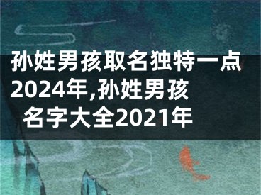 孙姓男孩取名独特一点2024年,孙姓男孩名字大全2021年