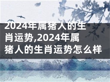 2024年属猪人的生肖运势,2024年属猪人的生肖运势怎么样