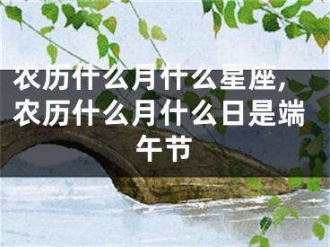 农历什么月什么星座,农历什么月什么日是端午节