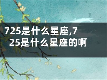 725是什么星座,725是什么星座的啊