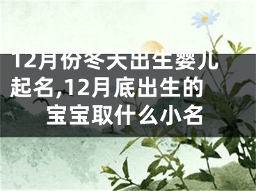 12月份冬天出生婴儿起名,12月底出生的宝宝取什么小名