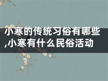 小寒的传统习俗有哪些,小寒有什么民俗活动