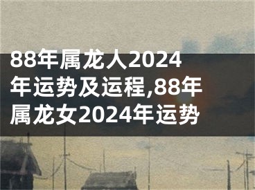 88年属龙人2024年运势及运程,88年属龙女2024年运势