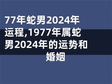 77年蛇男2024年运程,1977年属蛇男2024年的运势和婚姻