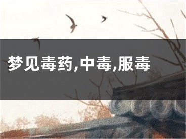 梦见毒药,中毒,服毒