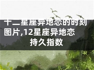 十二星座异地恋的时刻图片,12星座异地恋持久指数