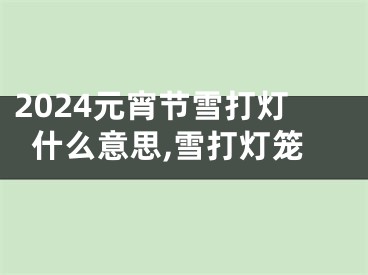 2024元宵节雪打灯什么意思,雪打灯笼