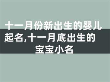 十一月份新出生的婴儿起名,十一月底出生的宝宝小名