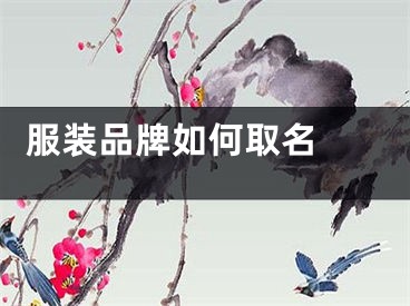  服装品牌如何取名 