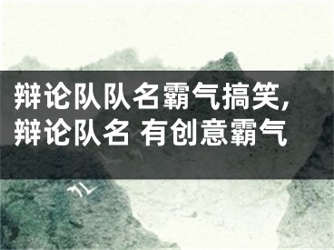 辩论队队名霸气搞笑,辩论队名 有创意霸气