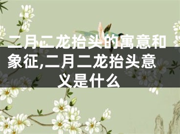 二月二龙抬头的寓意和象征,二月二龙抬头意义是什么