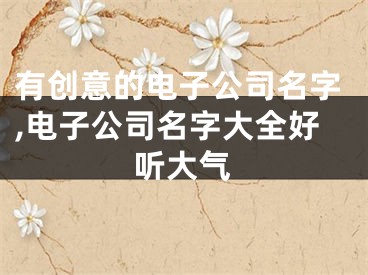 有创意的电子公司名字,电子公司名字大全好听大气