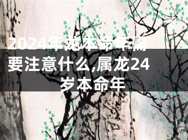 2024年龙本命年需要注意什么,属龙24岁本命年