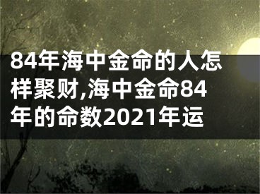 84年海中金命的人怎样聚财,海中金命84年的命数2021年运