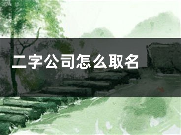  二字公司怎么取名 