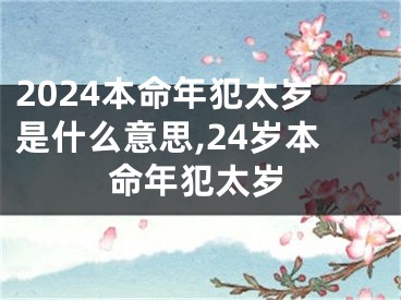 2024本命年犯太岁是什么意思,24岁本命年犯太岁