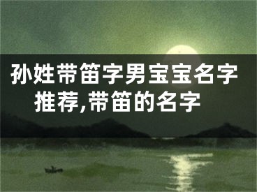 孙姓带笛字男宝宝名字推荐,带笛的名字