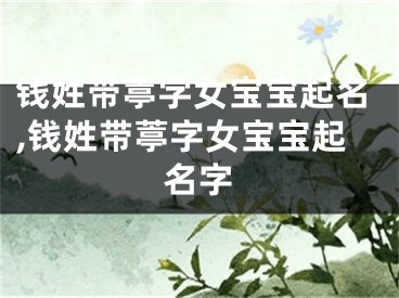 钱姓带葶字女宝宝起名,钱姓带葶字女宝宝起名字