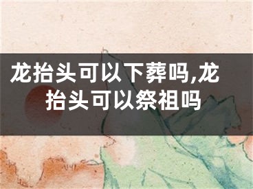 龙抬头可以下葬吗,龙抬头可以祭祖吗