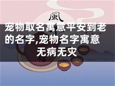 宠物取名寓意平安到老的名字,宠物名字寓意无病无灾