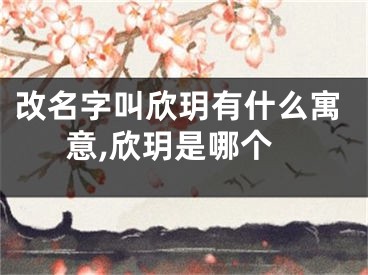 改名字叫欣玥有什么寓意,欣玥是哪个