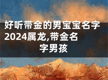 好听带金的男宝宝名字2024属龙,带金名字男孩