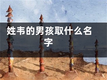  姓韦的男孩取什么名字 