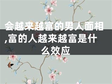 会越来越富的男人面相,富的人越来越富是什么效应