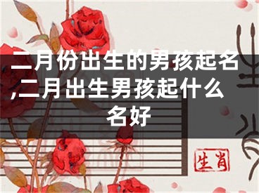 二月份出生的男孩起名,二月出生男孩起什么名好