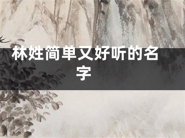  林姓简单又好听的名字 