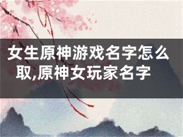 女生原神游戏名字怎么取,原神女玩家名字