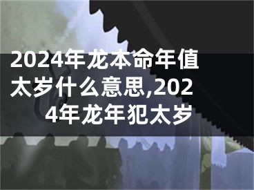 2024年龙本命年值太岁什么意思,2024年龙年犯太岁