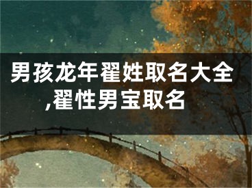 男孩龙年翟姓取名大全,翟性男宝取名