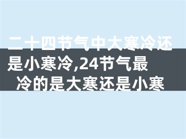 二十四节气中大寒冷还是小寒冷,24节气最冷的是大寒还是小寒