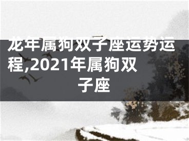 龙年属狗双子座运势运程,2021年属狗双子座