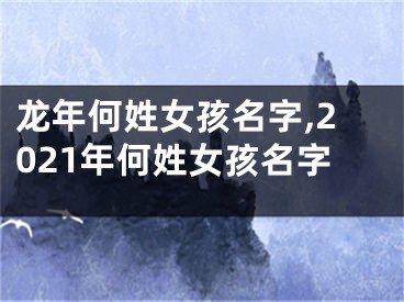 龙年何姓女孩名字,2021年何姓女孩名字