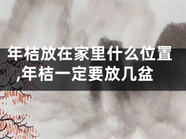 年桔放在家里什么位置,年桔一定要放几盆