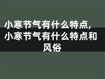 小寒节气有什么特点,小寒节气有什么特点和风俗