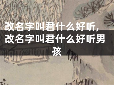 改名字叫君什么好听,改名字叫君什么好听男孩